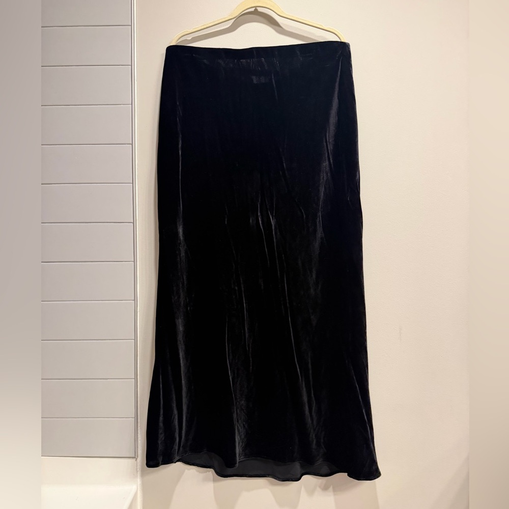 NWT Anthropologie Tilda Maxi Slip Skirt: Velvet Edition 1X - Picture 4 of 5